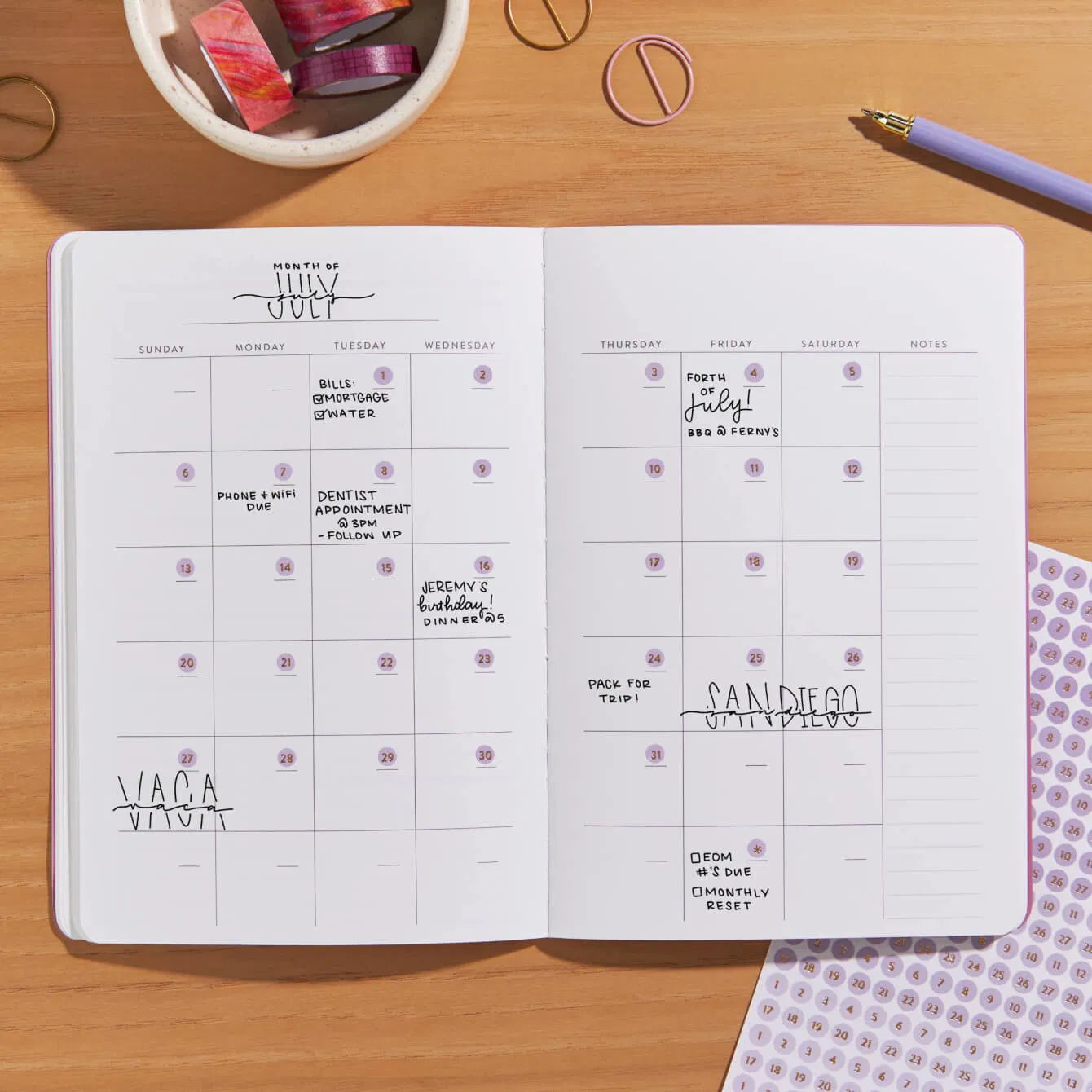 Year in Preview PetitePlanner