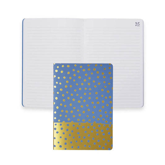 Lined Petite Journal - Color Block Polka Dot