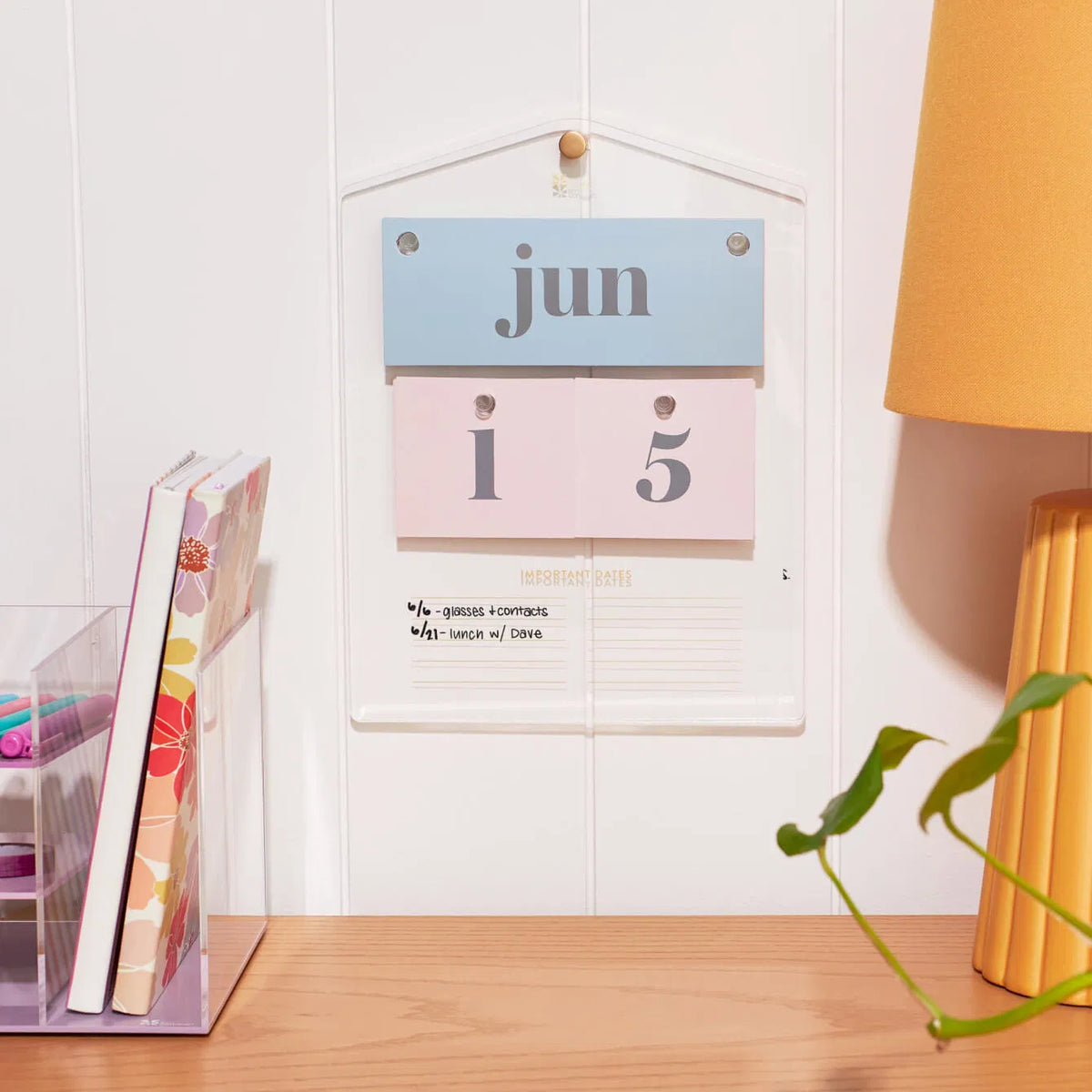 Acrylic Perpetual Wall Calendar
