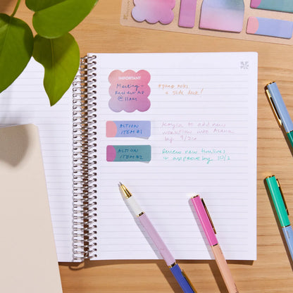 Cream Snap-In Vegan Leather Notebook Bundle
