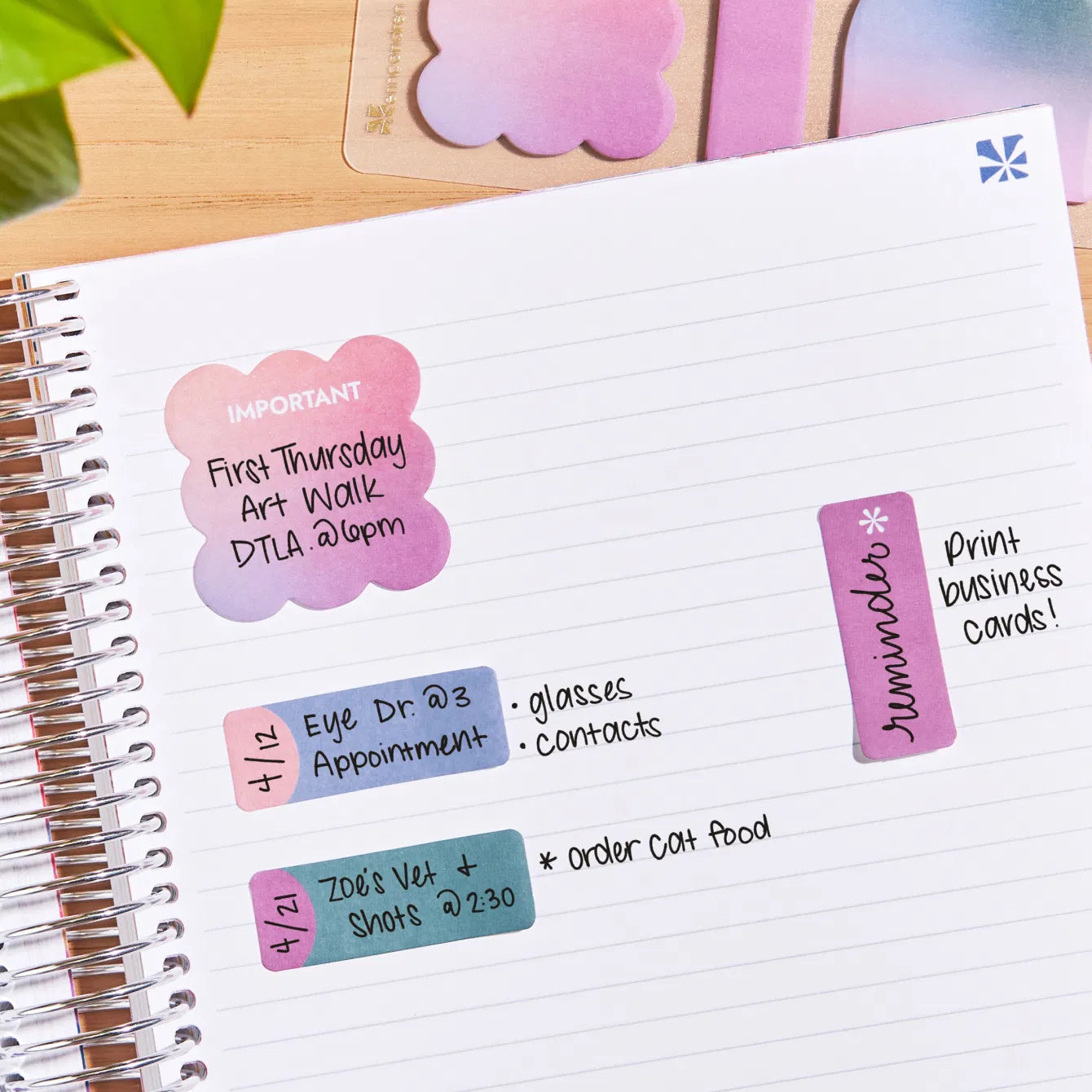 Cream Snap-In Vegan Leather Notebook Bundle