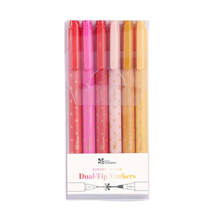 Classic Dual-Tip Markers 6-pack - Sunset