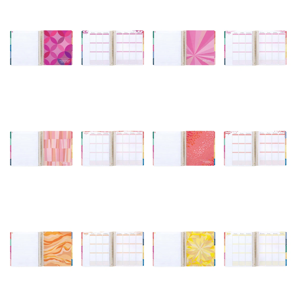 7x9 Metallic Confetti 20th Anniversary Legacy Special Edition LifePlanner (January 2027 - December 2027) - Legacy Special Edition interior, vertical layout, gold coil