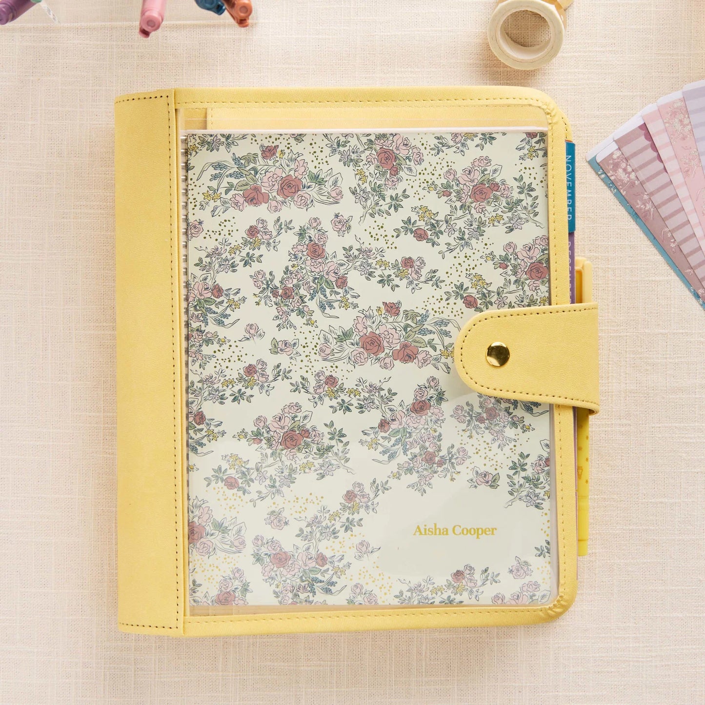 7x9 Clear Planner Folio - Butter