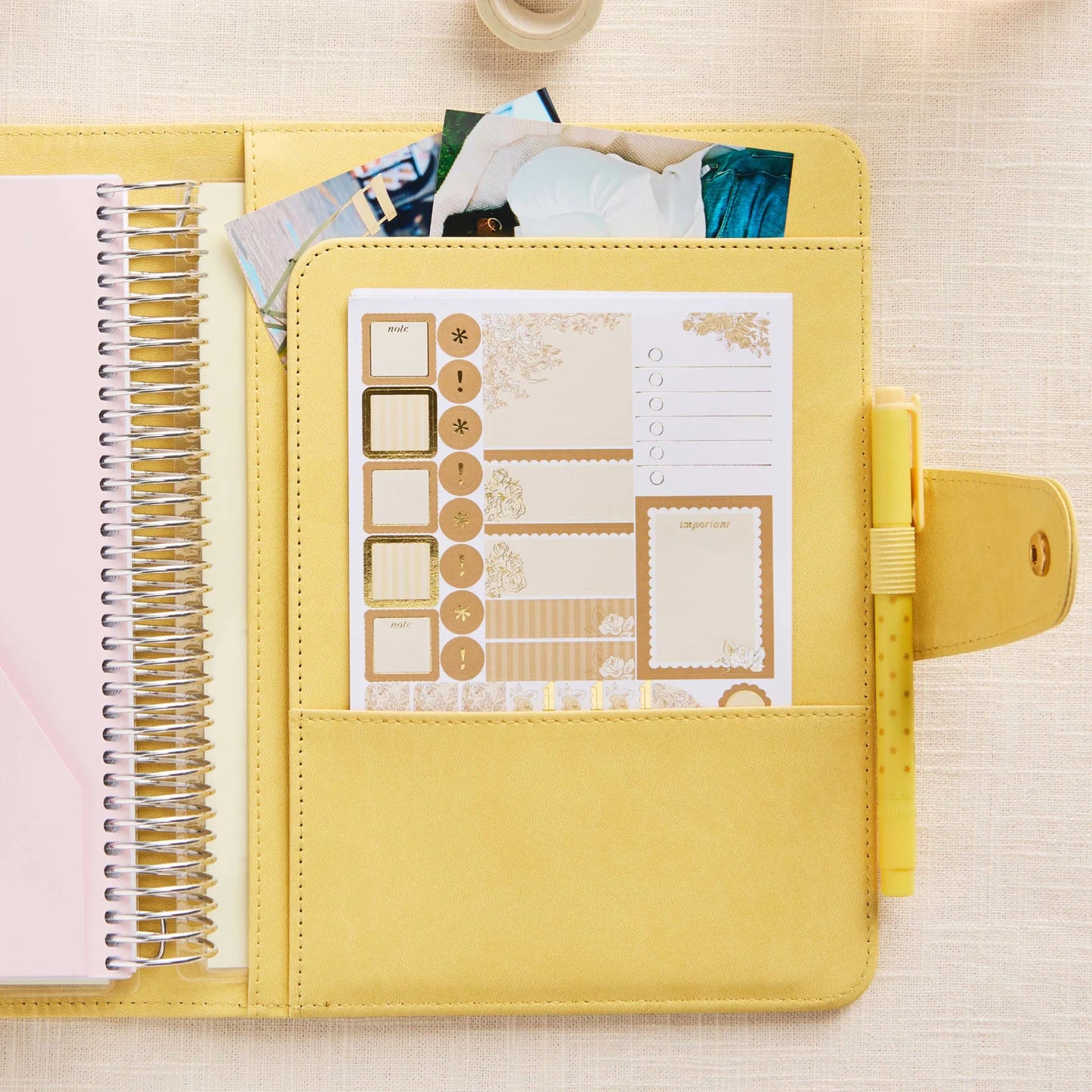 7x9 Clear Planner Folio - Butter