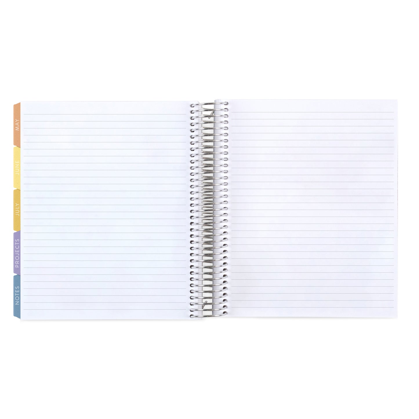 7x9 Crochet Brights Academic Planner (August 2026 - July 2027), Legacy interior, non-metallic, platinum coil