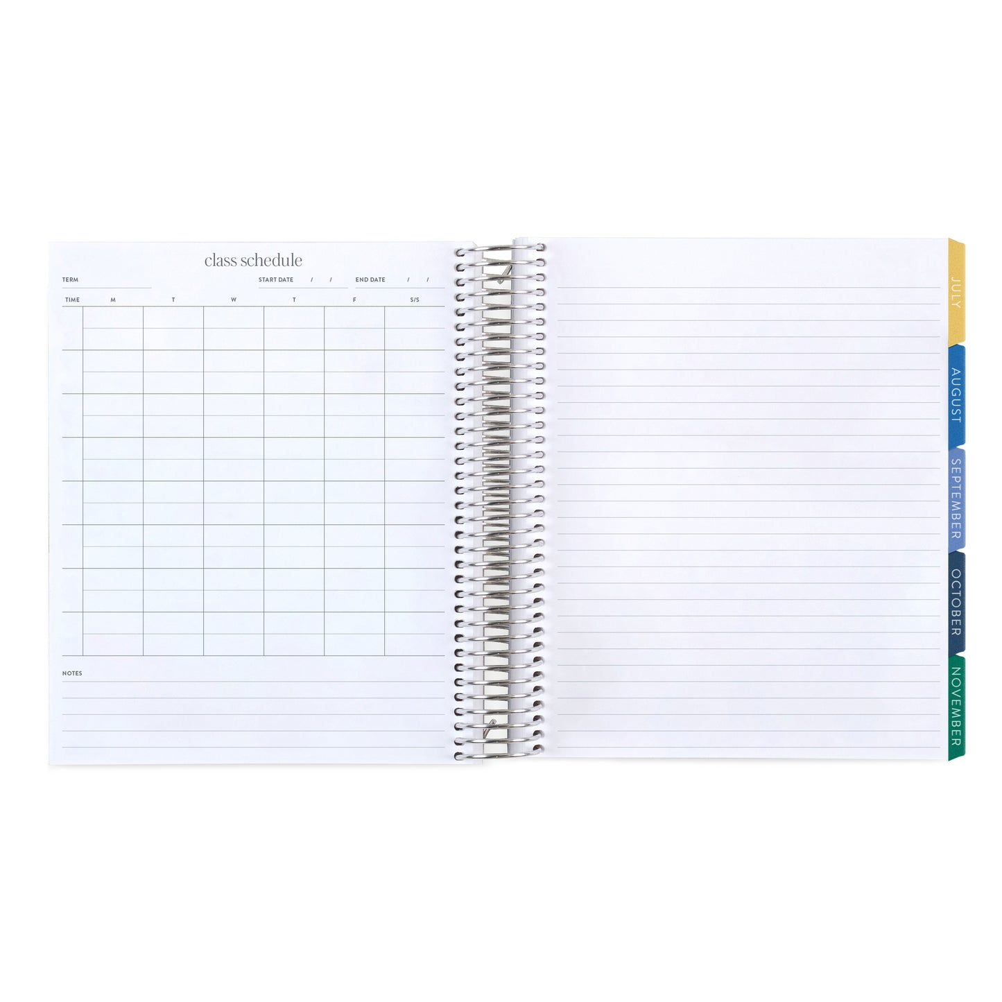 7x9 Mediterranean Orange Academic Planner (August 2026 - July 2027), Legacy interior, non-metallic, platinum coil