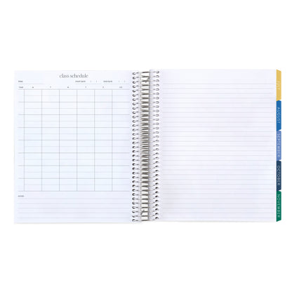 7x9 Mediterranean Orange Academic Planner (August 2026 - July 2027), Legacy interior, non-metallic, platinum coil