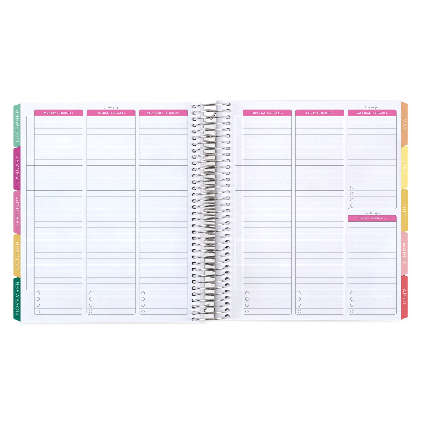 7x9 Mediterranean Orange Academic Planner (August 2026 - July 2027), Legacy interior, non-metallic, platinum coil