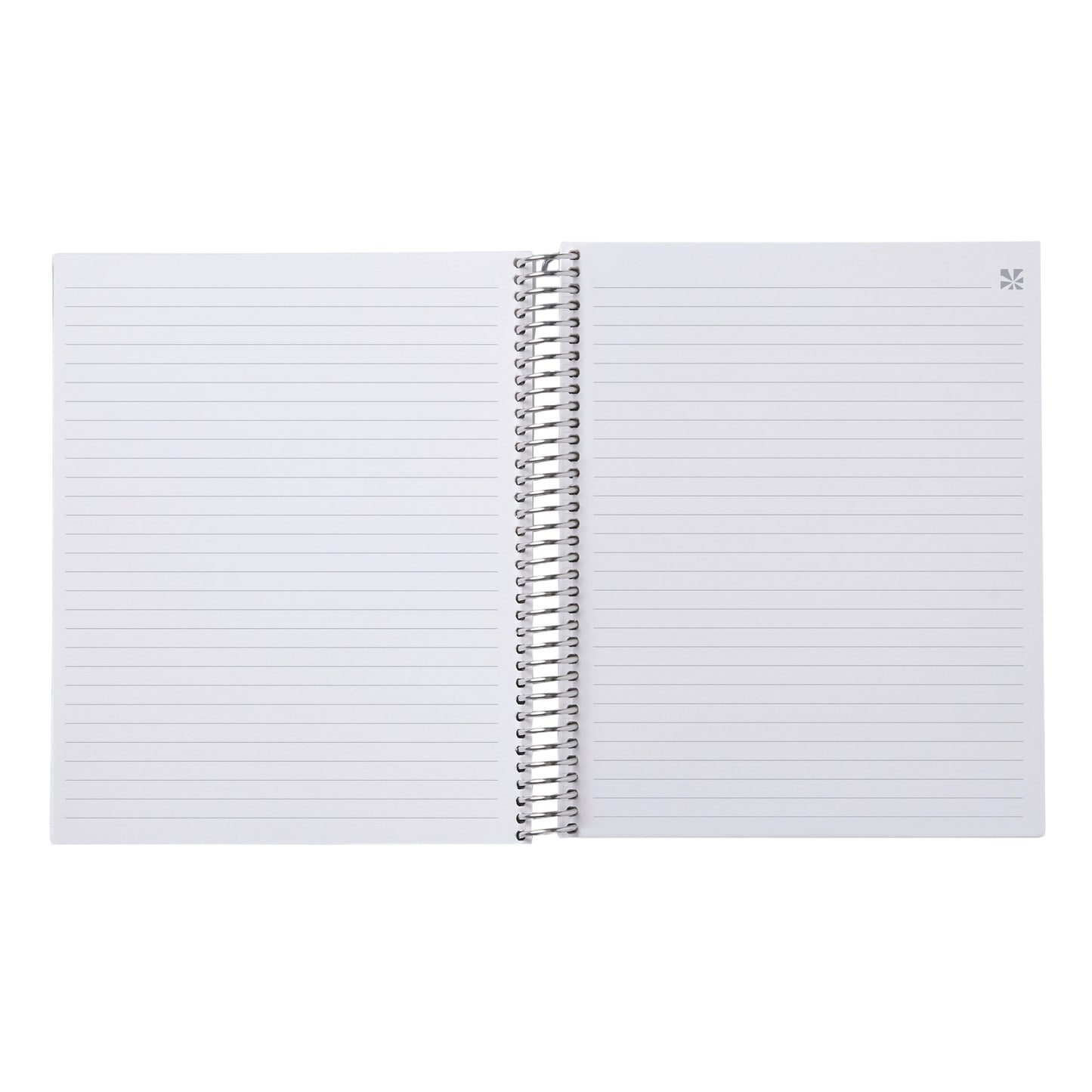 7x9 Toile Coiled Notebook - lined, non-metallic cover, platinum coil