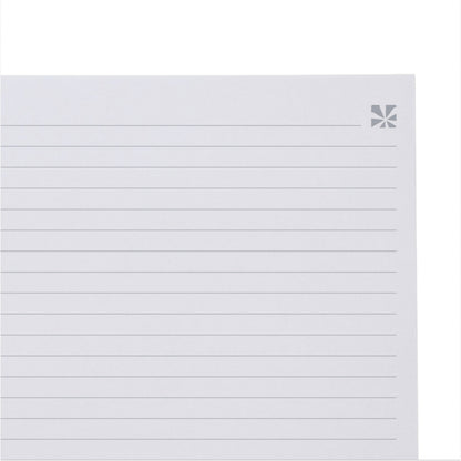 7x9 Vertical Stripe Coiled Notebook - lined, platinum coil