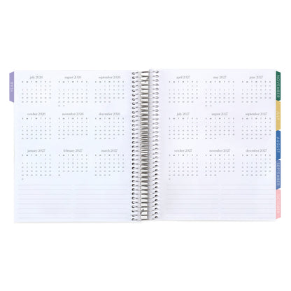 Vertical Stripe LifePlanner (July 2026 - June 2027) - Legacy interior, vertical layout, non-metallic, platinum coil
