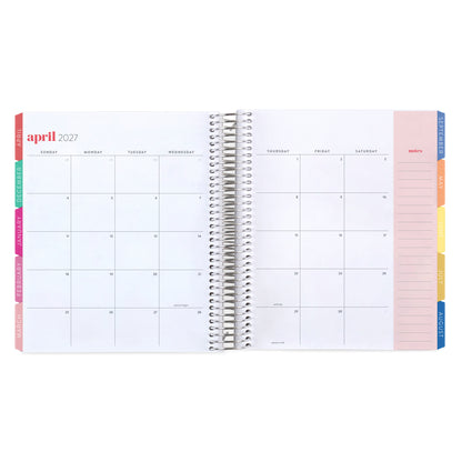 Vertical Stripe LifePlanner (July 2026 - June 2027) - Legacy interior, vertical layout, non-metallic, platinum coil