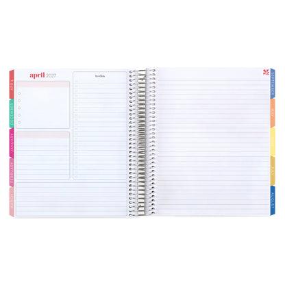 Vertical Stripe LifePlanner (July 2026 - June 2027) - Legacy interior, vertical layout, non-metallic, platinum coil