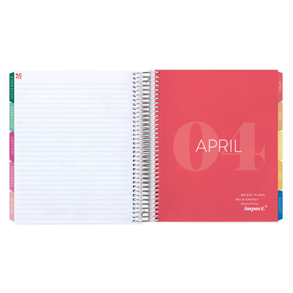 Vertical Stripe LifePlanner (July 2026 - June 2027) - Legacy interior, vertical layout, non-metallic, platinum coil