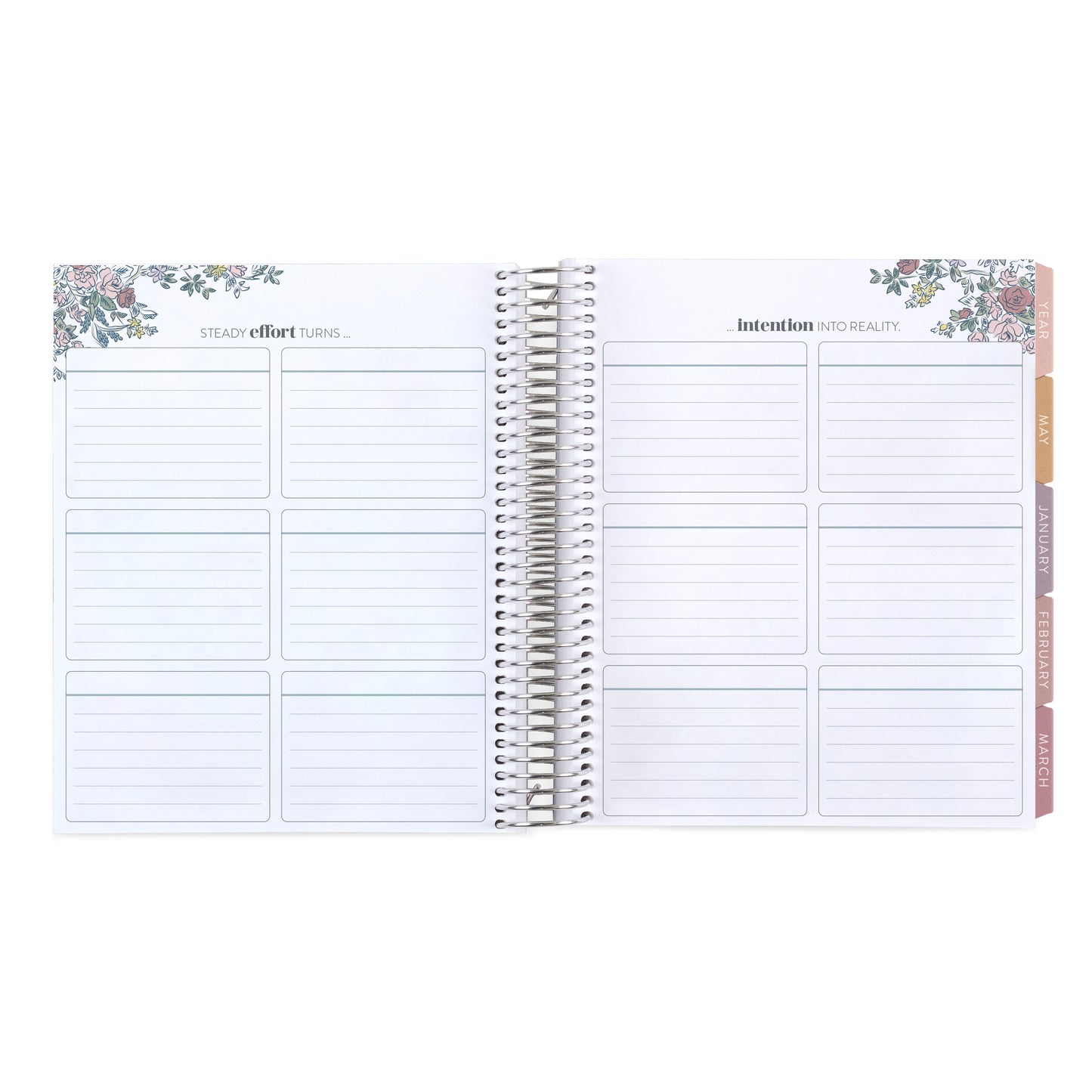 Toile LifePlanner (July 2026 - June 2027) - Toile interior, vertical layout, non-metallic, platinum coil