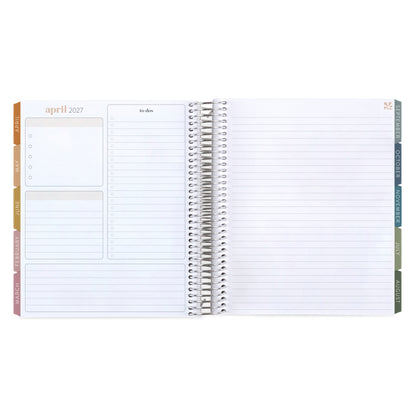 Toile LifePlanner (July 2026 - June 2027) - Toile interior, vertical layout, non-metallic, platinum coil