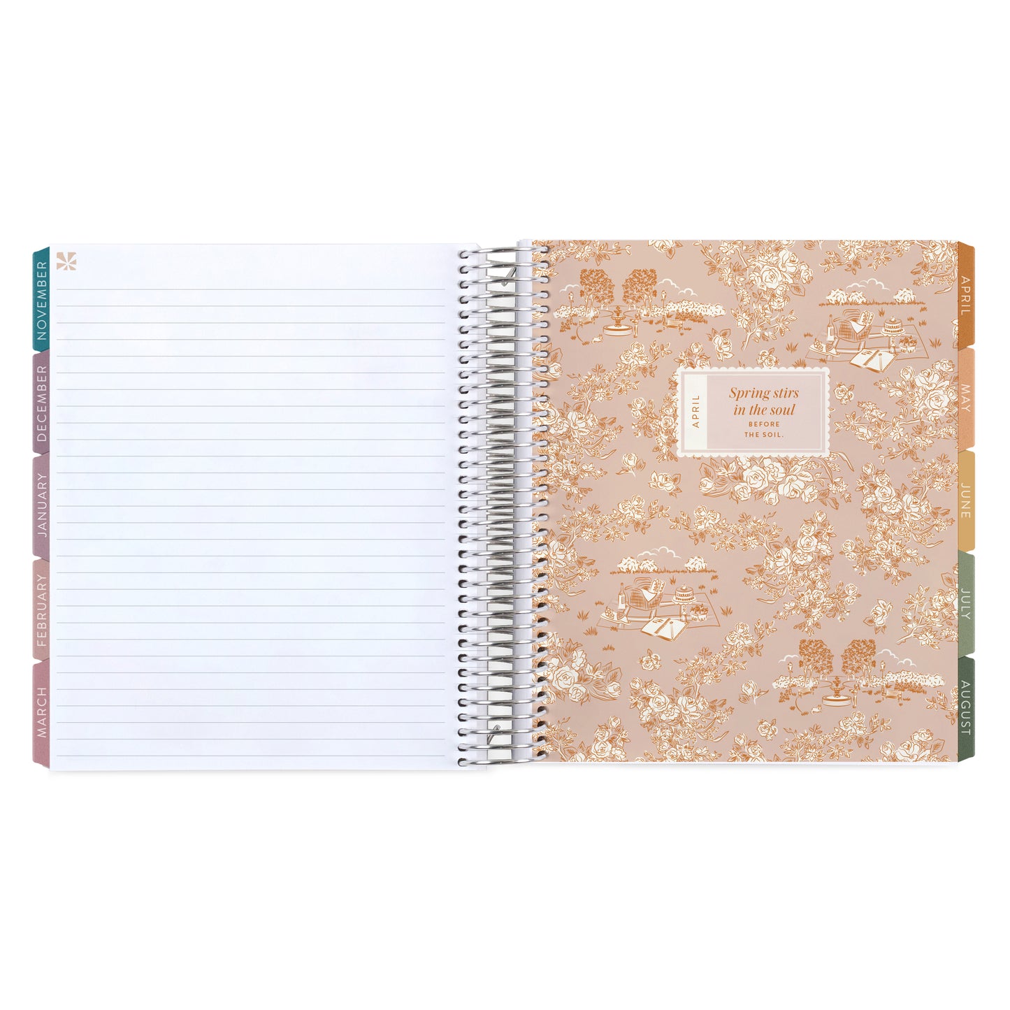 Toile LifePlanner (July 2026 - June 2027) - Toile interior, vertical layout, non-metallic, platinum coil