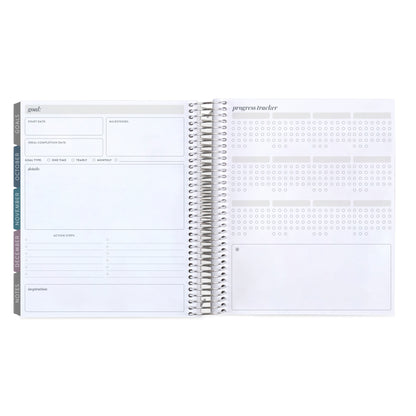 Toile LifePlanner (July 2026 - June 2027) - Toile interior, vertical layout, non-metallic, platinum coil