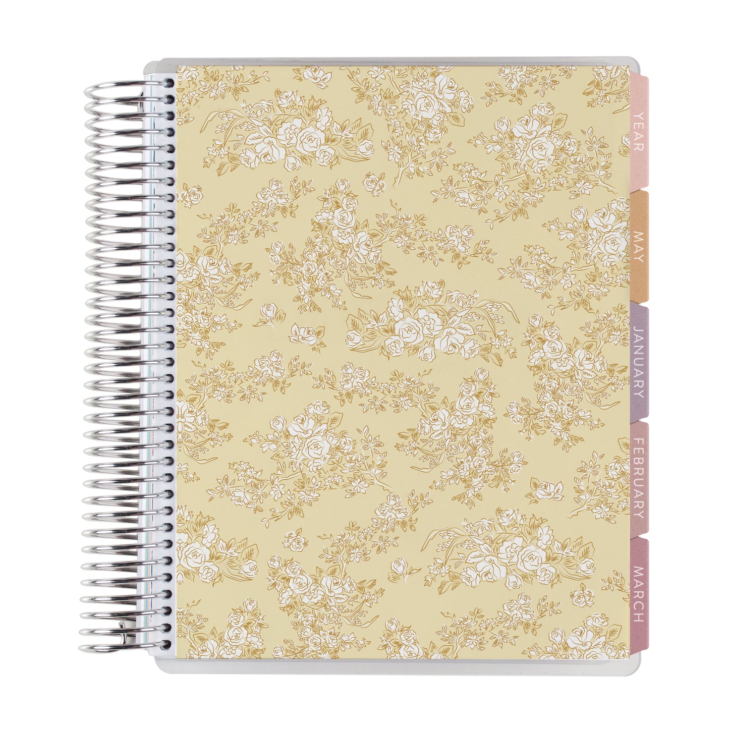 Toile Wallpaper Sand LifePlanner (July 2026 - June 2027) - Toile interior, vertical layout, non-metallic, platinum coil