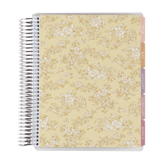 Toile Wallpaper Sand LifePlanner (July 2026 - June 2027) - Toile interior, vertical layout, non-metallic, platinum coil