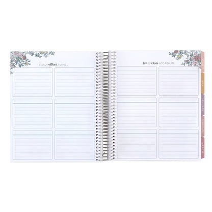 Toile Wallpaper Sand LifePlanner (July 2026 - June 2027) - Toile interior, vertical layout, non-metallic, platinum coil
