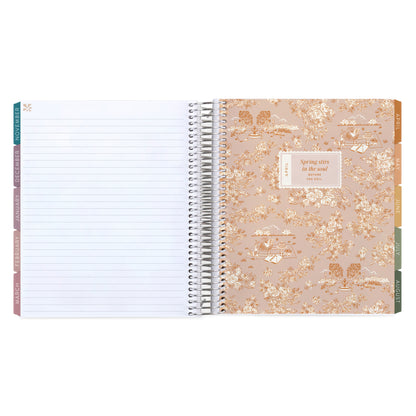Toile Wallpaper Sand LifePlanner (July 2026 - June 2027) - Toile interior, vertical layout, non-metallic, platinum coil