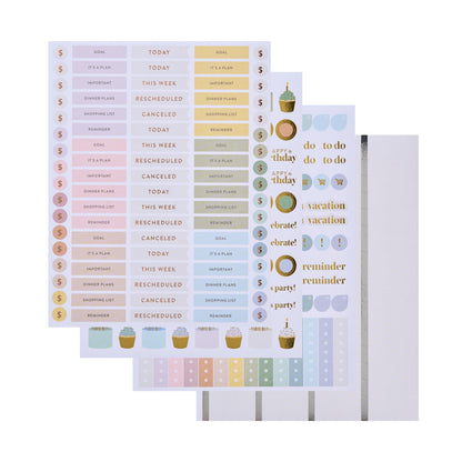 Toile Wallpaper Sand LifePlanner (July 2026 - June 2027) - Toile interior, vertical layout, non-metallic, platinum coil