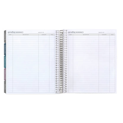 Toile Wallpaper Sand LifePlanner (July 2026 - June 2027) - Toile interior, vertical layout, non-metallic, platinum coil