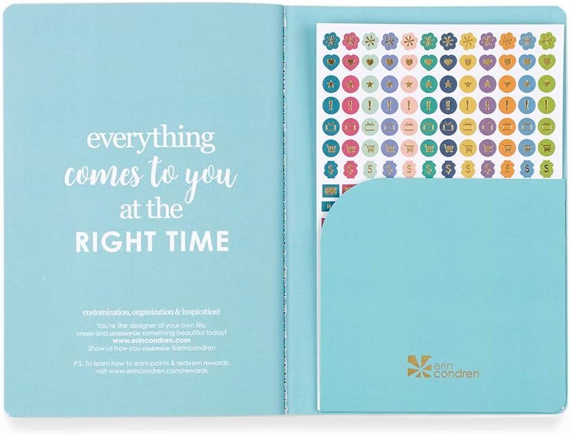 Undated Monthly Petite Planner, Mid Century Circles