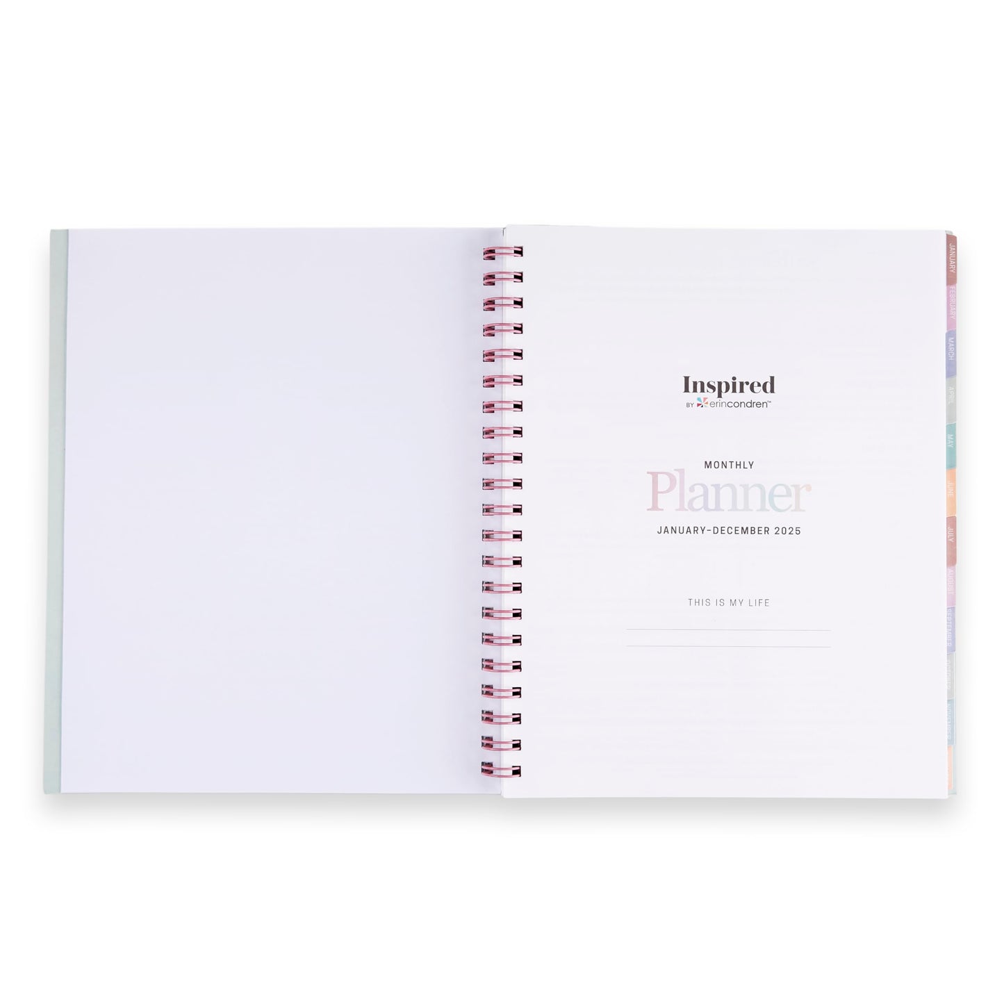 Large Monthly Planner - Pastel Colorblends cover, Inspired by Erin Condren