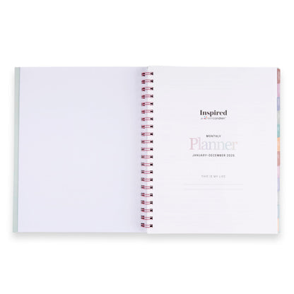 Large Monthly Planner - Pastel Colorblends cover, Inspired by Erin Condren