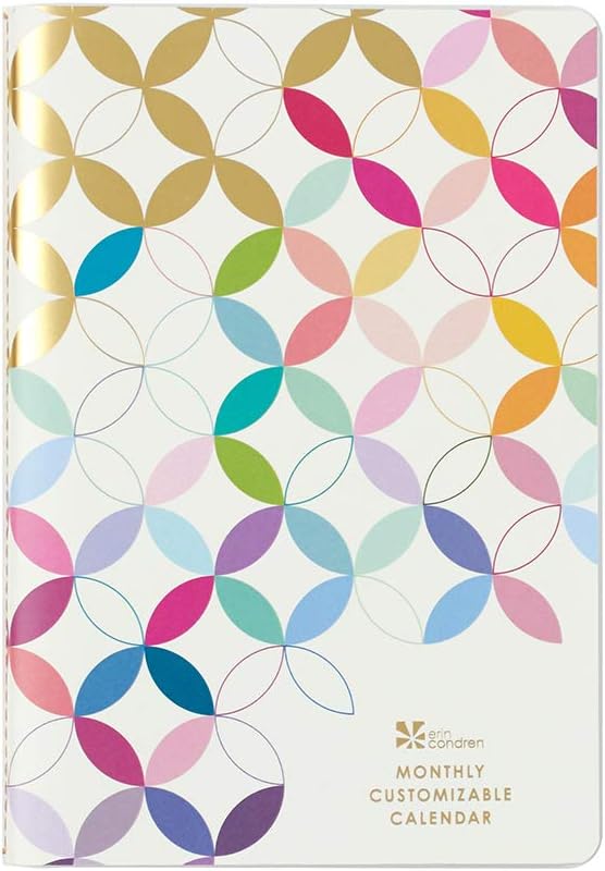 Undated Monthly Petite Planner, Mid Century Circles