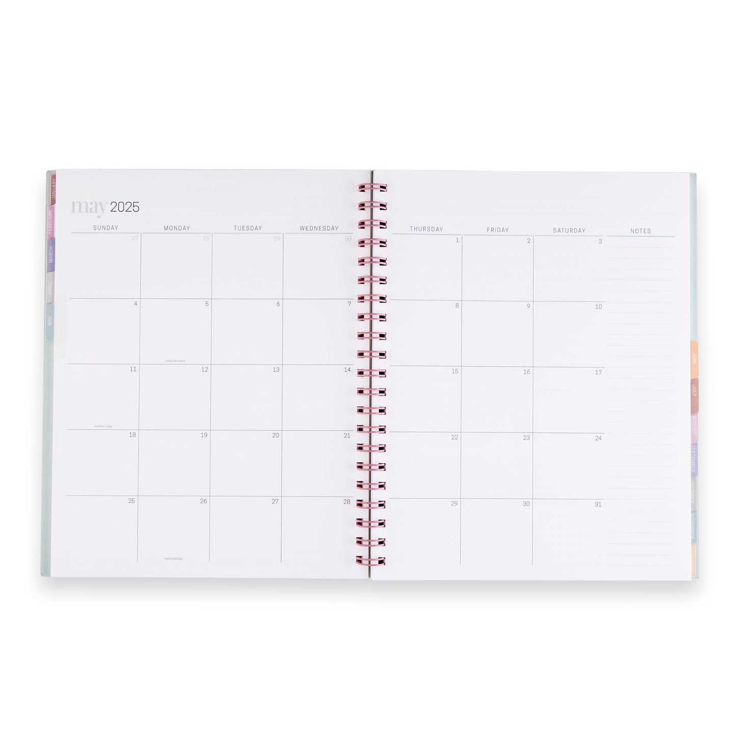Large Monthly Planner - Pastel Colorblends cover, Inspired by Erin Condren