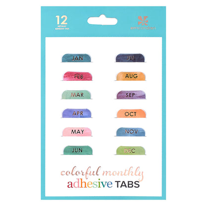 Colorful Monthly Adhesive Tabs