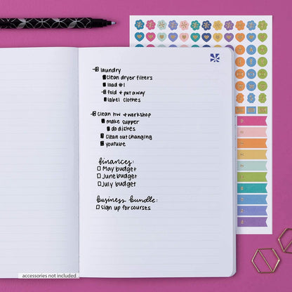 Undated Monthly Petite Planner, Mid Century Circles