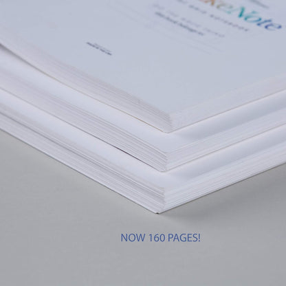 7x9 Colorful Layers Coiled Notebook - productivity layout, platinum coil