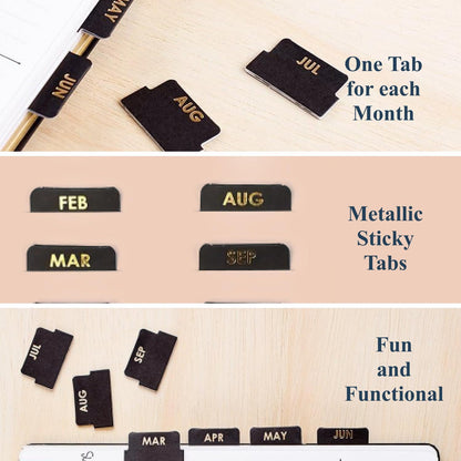 Monthly Adhesive Tabs - Neutral