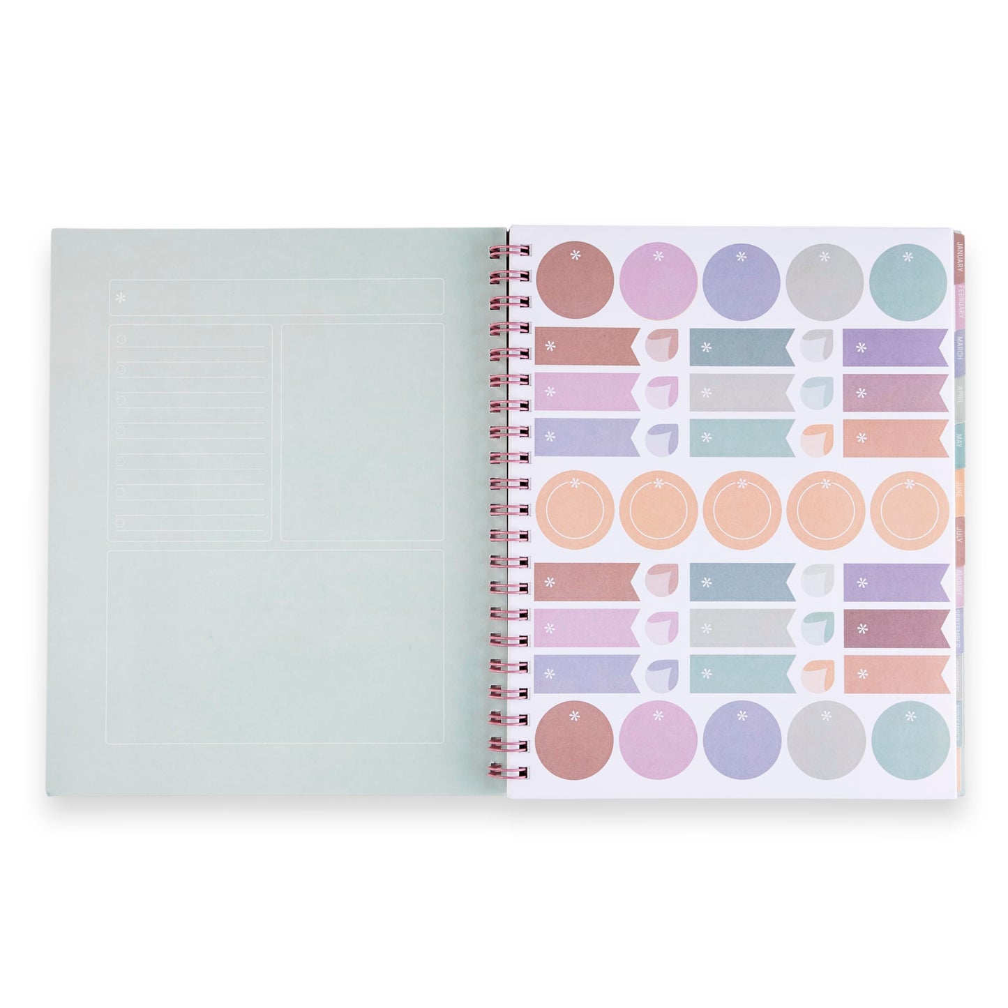 Large Monthly Planner - Pastel Colorblends cover, Inspired by Erin Condren