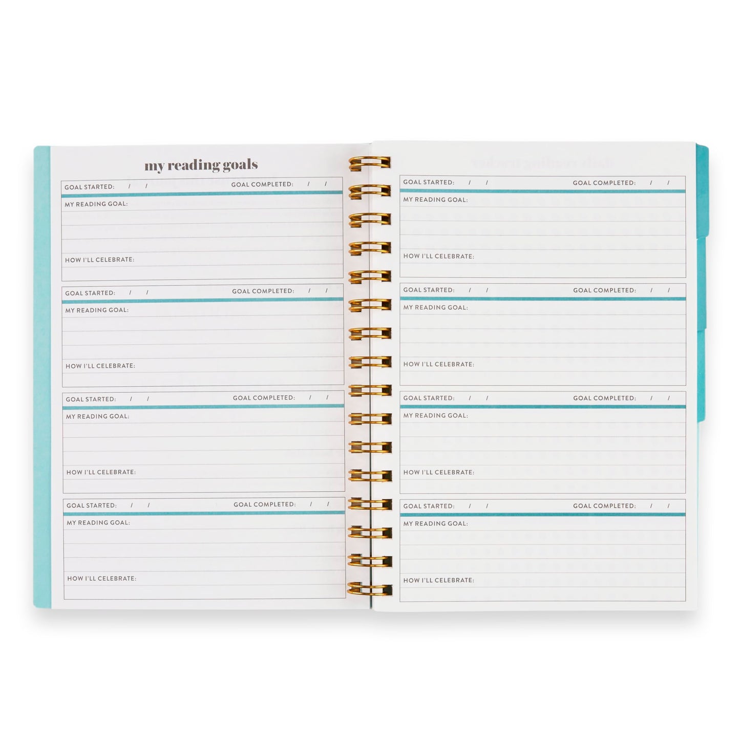 A5 Reading Log - In a Daze cover, Inspired by Erin Condren