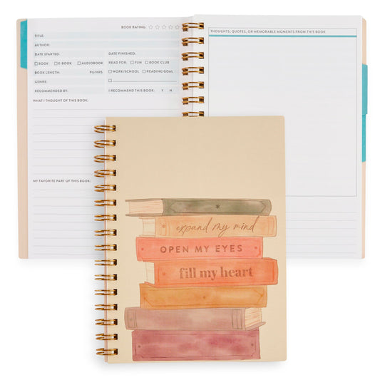 A5 Reading Log - Books of Wisdom cover, Inspired by Erin Condren