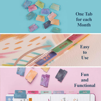 Colorful Monthly Adhesive Tabs