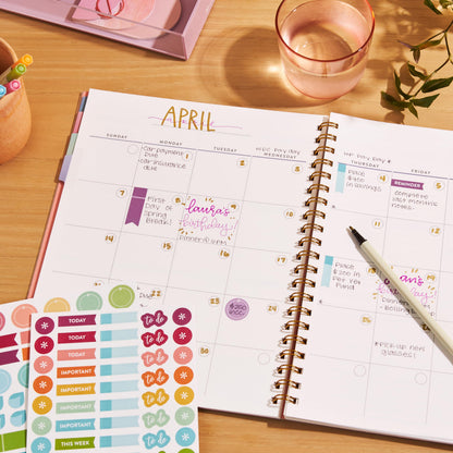 Large Undated Planner - Neutral Colorblends cover, Inspired by Erin Condren