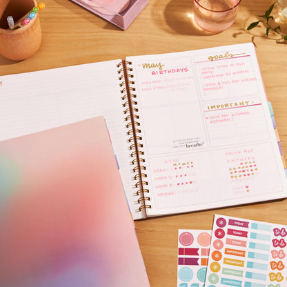 Large Undated Planner - Neutral Colorblends cover, Inspired by Erin Condren