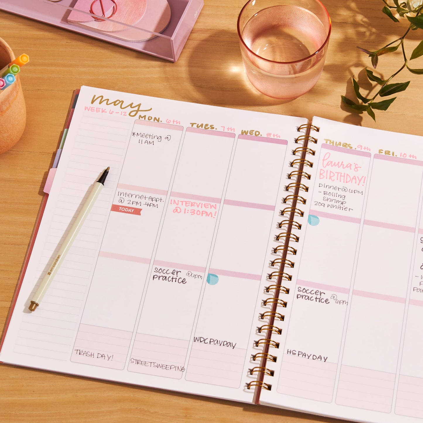 Large Undated Planner - Neutral Colorblends cover, Inspired by Erin Condren