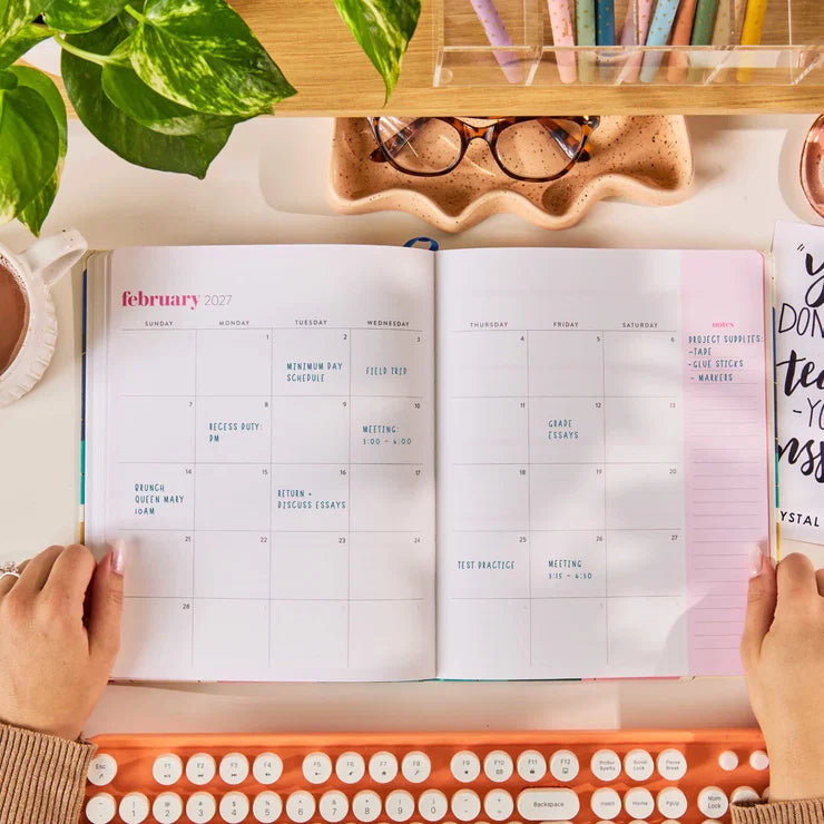 8x10 Softbound Teacher Lesson Planner - Colorful Legacy (July 2026 - June 2027)