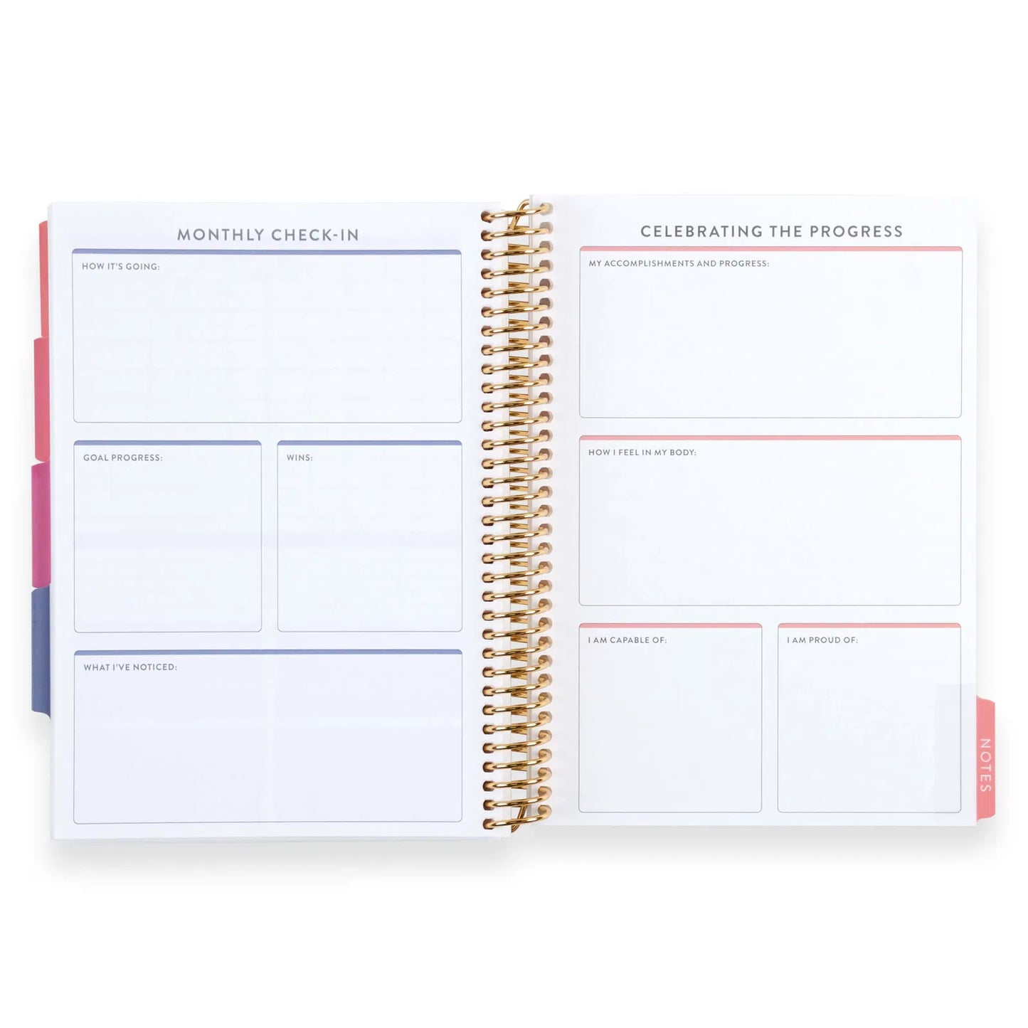 A5 Fitness Planner - Blue Stripes