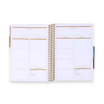 A5 Coiled Wellness Planner - Florals