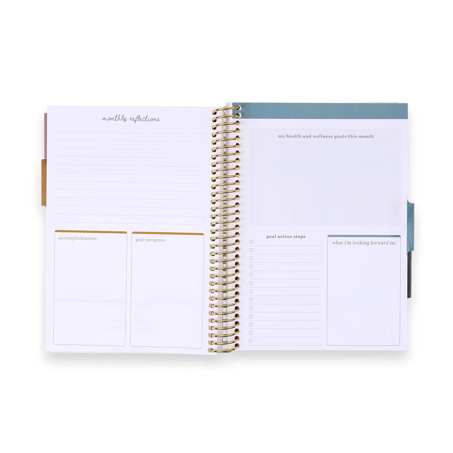 A5 Coiled Wellness Planner - Florals