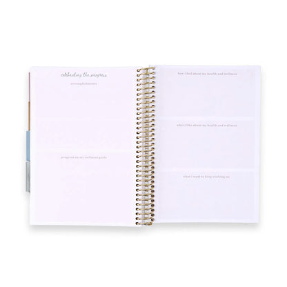 A5 Coiled Wellness Planner - Florals